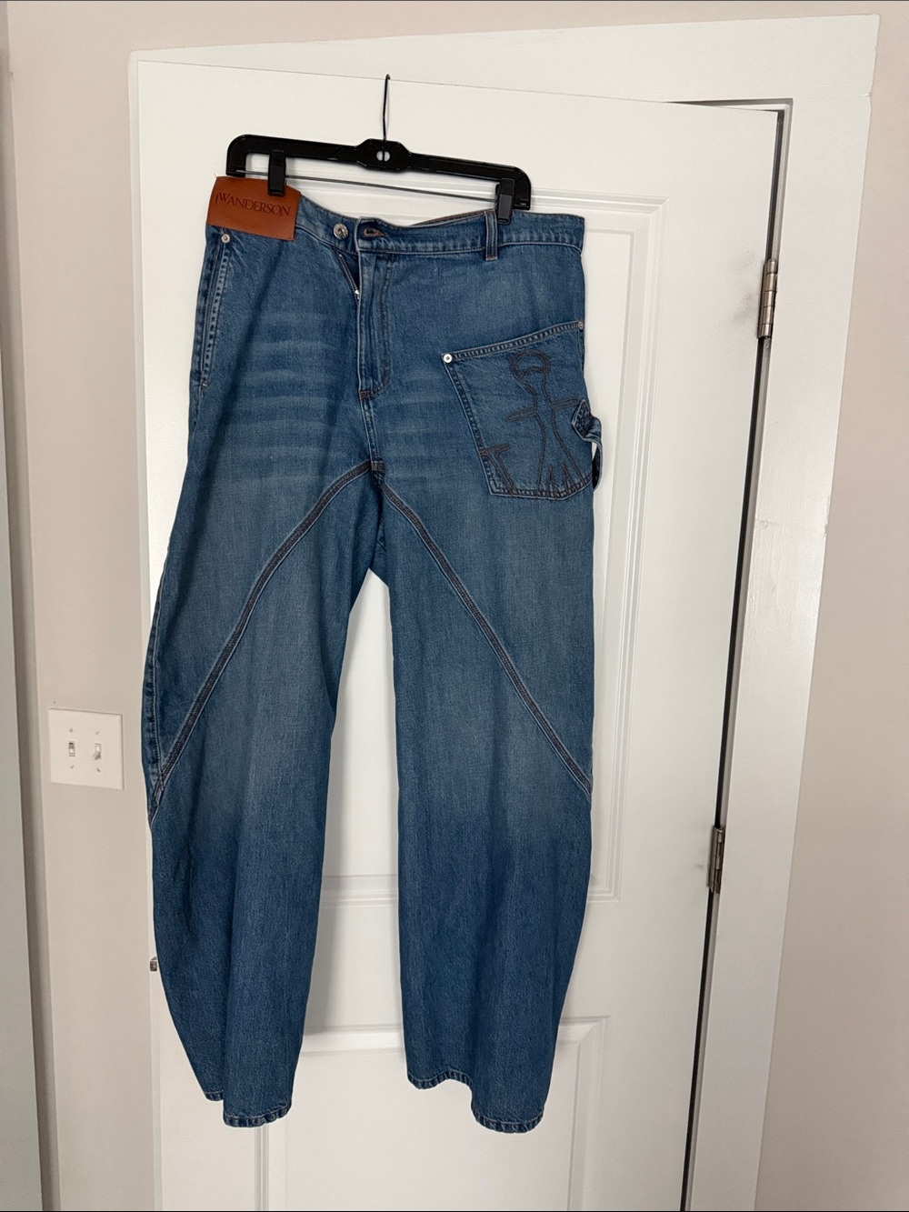 JW ANDERSON Blue Straight-Leg Carpenter Jeans